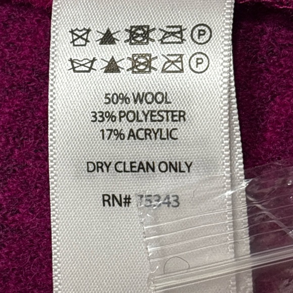Max Studio~Wool Blend|Colorblock Coat in Red, Gray, and Purple~Size 1X - Picture 12 of 15